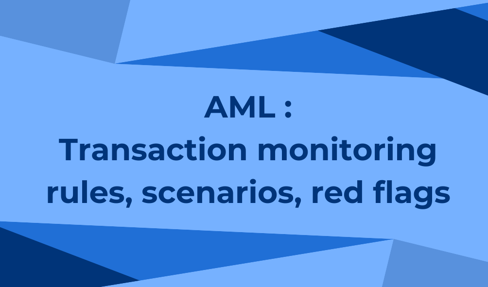 AML : Transaction monitoring rules, scenarios, red flags	